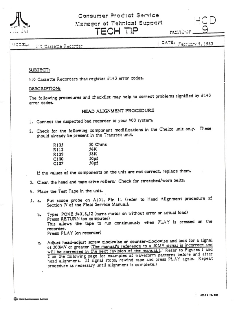 Atari Tech Tip 9