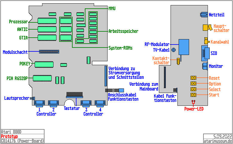 Atari 800D Mainboard